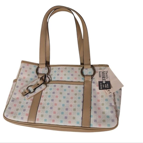 Liz Claiborne Villager Y2K pastel Rainbow print handbag purse NWT - Picture 7 of 11
